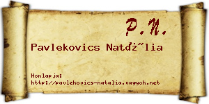 Pavlekovics Natália névjegykártya